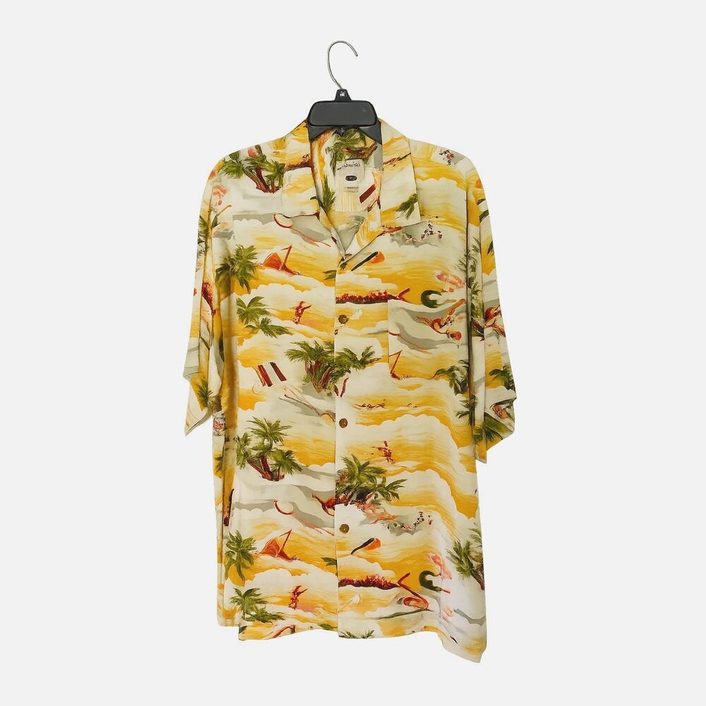 Original Island Sport Vintage Hawaiian Shirt Island Scene Large